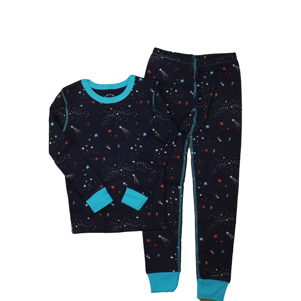 Mightly Unisex Blue | Turquoise | Stars 2-piece Pajamas size: 8 Years